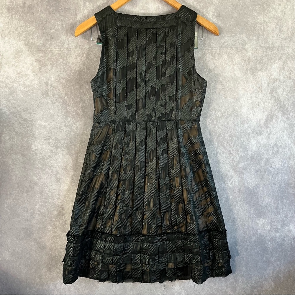 L.A.M.B Dress Womens 2 Black Midi A Line Sheath Cocktail Goth Grunge LAMB 2007 - Picture 2 of 9